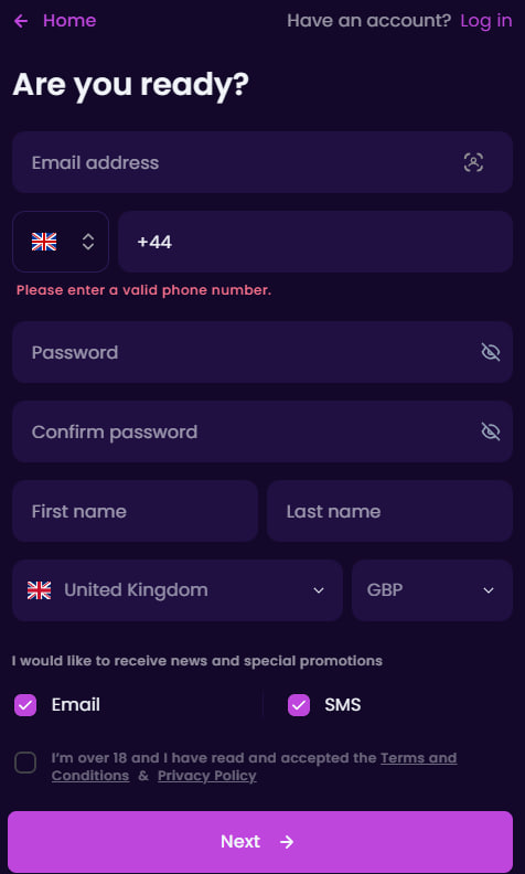 stepsino casino login